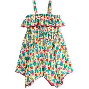 Sweet Heart Girls Cactus Pom-Pom Dress Pink 3
